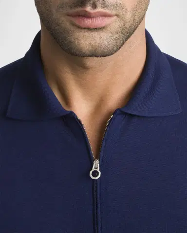 Stefano Ricci Men's Quarter-Zip Short-Sleeve Polo Sweater | Thumbnail 6 Stefano Ricci Men's Quarter-Zip Short-Sleeve Polo Sweater | Thumbnail 6