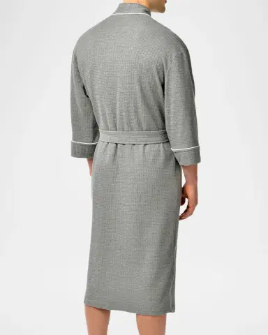 Majestic International Men's Waffle Knit Kimono Robe | Thumbnail 2 Majestic International Men's Waffle Knit Kimono Robe | Thumbnail 2
