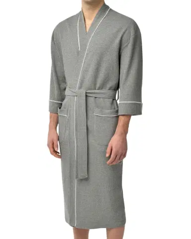 Majestic International Men's Waffle Knit Kimono Robe | Thumbnail 1 Majestic International Men's Waffle Knit Kimono Robe | Thumbnail 1