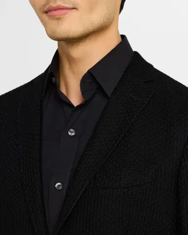 Etro Men 's Basic Textured Blazer | Thumbnail 5 Etro Men 's Basic Textured Blazer | Thumbnail 5