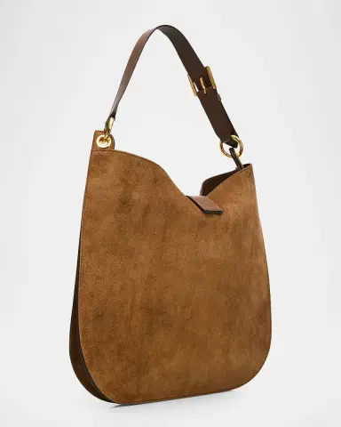 Tom Ford Tara Large Crossbody Bag in Suede and Leather | Thumbnail 2 Tom Ford Tara Large Crossbody Bag in Suede and Leather | Thumbnail 2