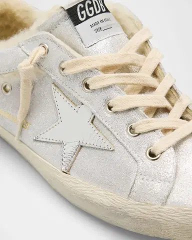 Golden Goose Super-Star Metallic Leather and Shearling Sneakers | Thumbnail 5 Golden Goose Super-Star Metallic Leather and Shearling Sneakers | Thumbnail 5