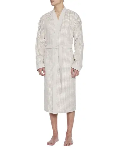 Majestic International Men's La Paz Woven Waffle Knit Robe | Thumbnail 1 Majestic International Men's La Paz Woven Waffle Knit Robe | Thumbnail 1