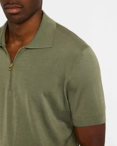 Stefano Ricci Men's Quarter-Zip Short-Sleeve Polo Sweater | Thumbnail 5 Stefano Ricci Men's Quarter-Zip Short-Sleeve Polo Sweater | Thumbnail 5