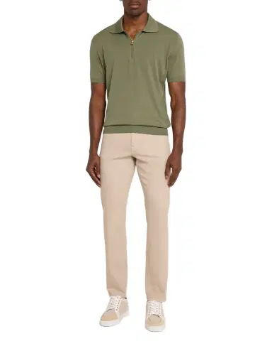 Stefano Ricci Men's Quarter-Zip Short-Sleeve Polo Sweater | Thumbnail 1 Stefano Ricci Men's Quarter-Zip Short-Sleeve Polo Sweater | Thumbnail 1