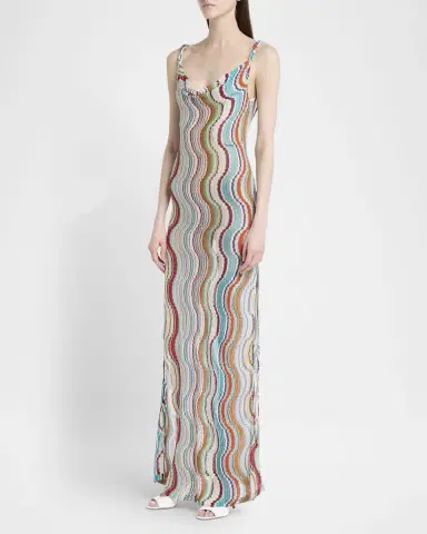 Missoni Wave Multicolor Chevron Maxi Dress Coverup | Thumbnail 4 Missoni Wave Multicolor Chevron Maxi Dress Coverup | Thumbnail 4