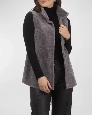 Gorski Reversible Textured Lamb Shearling Vest | Thumbnail 7 Gorski Reversible Textured Lamb Shearling Vest | Thumbnail 7