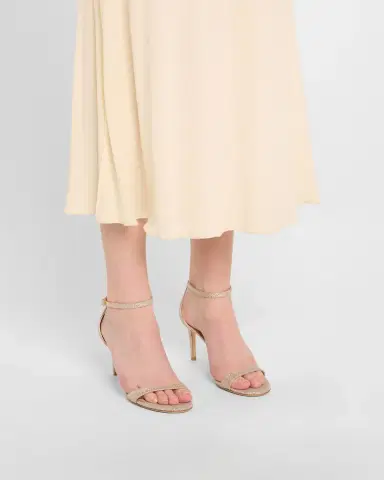 Stuart Weitzman Nudist II Metallic Ankle-Strap Sandals | Thumbnail 2 Stuart Weitzman Nudist II Metallic Ankle-Strap Sandals | Thumbnail 2
