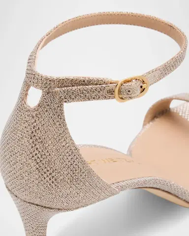Stuart Weitzman Nudist II Metallic Ankle-Strap Sandals | Thumbnail 5 Stuart Weitzman Nudist II Metallic Ankle-Strap Sandals | Thumbnail 5