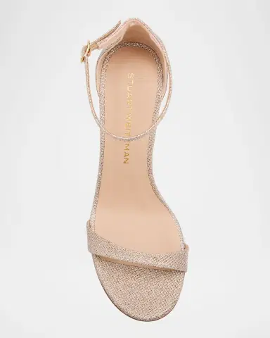 Stuart Weitzman Nudist II Metallic Ankle-Strap Sandals | Thumbnail 6 Stuart Weitzman Nudist II Metallic Ankle-Strap Sandals | Thumbnail 6
