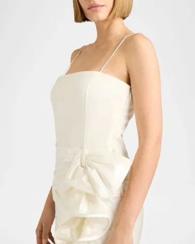 Cinq à Sept Drina Sleeveless Satin Wrap Gown | Thumbnail 5 Cinq à Sept Drina Sleeveless Satin Wrap Gown | Thumbnail 5