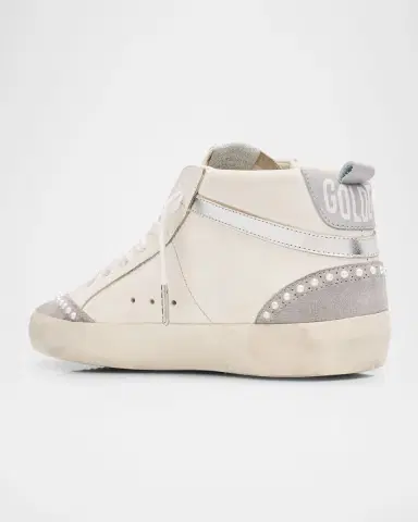 Golden Goose Midstar Mixed Leather Pearly Mid-Top Sneakers | Thumbnail 4 Golden Goose Midstar Mixed Leather Pearly Mid-Top Sneakers | Thumbnail 4