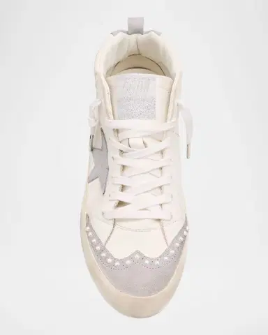 Golden Goose Midstar Mixed Leather Pearly Mid-Top Sneakers | Thumbnail 5 Golden Goose Midstar Mixed Leather Pearly Mid-Top Sneakers | Thumbnail 5