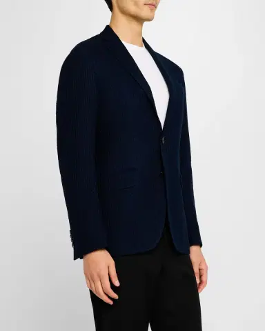 Etro Men 's Basic Textured Blazer | Thumbnail 4 Etro Men 's Basic Textured Blazer | Thumbnail 4