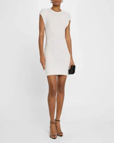 Hervé Léger Delilah Sequin Knit Cap-Sleeve Mini Dress | Thumbnail 2 Hervé Léger Delilah Sequin Knit Cap-Sleeve Mini Dress | Thumbnail 2