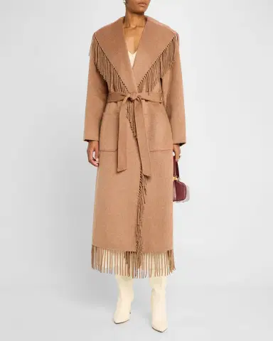 Simkhai Carrie Belted Fringe Robe Coat | Thumbnail 2 Simkhai Carrie Belted Fringe Robe Coat | Thumbnail 2