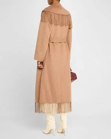 Simkhai Carrie Belted Fringe Robe Coat | Thumbnail 3 Simkhai Carrie Belted Fringe Robe Coat | Thumbnail 3