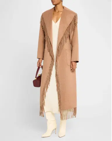 Simkhai Carrie Belted Fringe Robe Coat | Thumbnail 4 Simkhai Carrie Belted Fringe Robe Coat | Thumbnail 4