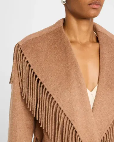 Simkhai Carrie Belted Fringe Robe Coat | Thumbnail 5 Simkhai Carrie Belted Fringe Robe Coat | Thumbnail 5