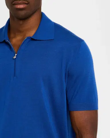 Stefano Ricci Men 's Quarter-Zip Short-Sleeve Polo Sweater | Thumbnail 5 Stefano Ricci Men 's Quarter-Zip Short-Sleeve Polo Sweater | Thumbnail 5
