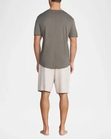 Barefoot Dreams Men's Malibu Collection Cotton Modal Crewneck T-Shirt | Thumbnail 3 Barefoot Dreams Men's Malibu Collection Cotton Modal Crewneck T-Shirt | Thumbnail 3