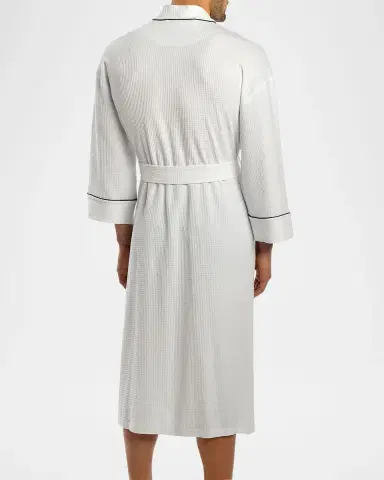Majestic International Men's Waffle Knit Kimono Robe | Thumbnail 2 Majestic International Men's Waffle Knit Kimono Robe | Thumbnail 2