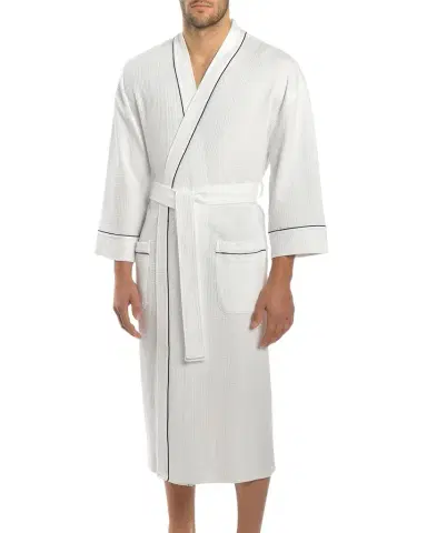 Majestic International Men's Waffle Knit Kimono Robe | Thumbnail 1 Majestic International Men's Waffle Knit Kimono Robe | Thumbnail 1
