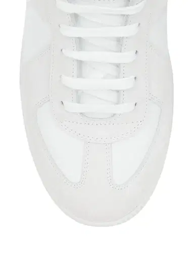 Maison Margiela Men's Replica Leather & Suede Low-Top Sneakers - White | Thumbnail 4 Maison Margiela Men's Replica Leather & Suede Low-Top Sneakers - White | Thumbnail 4