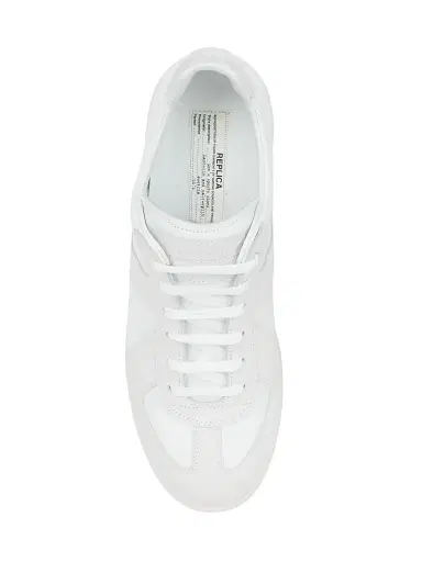 Maison Margiela Men's Replica Leather & Suede Low-Top Sneakers - White | Thumbnail 5 Maison Margiela Men's Replica Leather & Suede Low-Top Sneakers - White | Thumbnail 5
