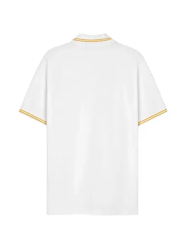 Versace Men's Medusa Pop Piqué Polo - Optical White | Thumbnail 3 Versace Men's Medusa Pop Piqué Polo - Optical White | Thumbnail 3
