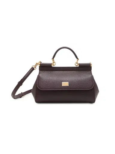 Dolce & Gabbana Women's Sicily Leather Top Handle Bag - Mosto | Thumbnail 1 Dolce & Gabbana Women's Sicily Leather Top Handle Bag - Mosto | Thumbnail 1