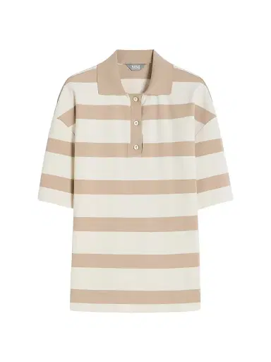 MM Max Mara Women's Viscose Knit Polo Shirt | Thumbnail 1 MM Max Mara Women's Viscose Knit Polo Shirt | Thumbnail 1