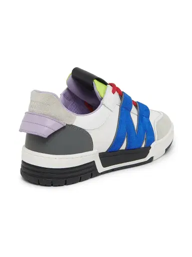 MOSCHINO Men's M Low-Top Sneakers - White Lime | Thumbnail 3 MOSCHINO Men's M Low-Top Sneakers - White Lime | Thumbnail 3