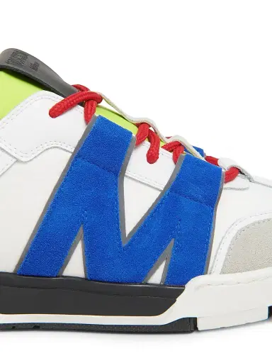 MOSCHINO Men's M Low-Top Sneakers - White Lime | Thumbnail 5 MOSCHINO Men's M Low-Top Sneakers - White Lime | Thumbnail 5