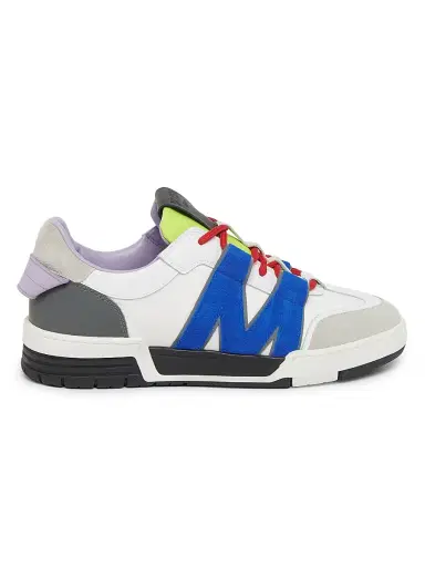MOSCHINO Men's M Low-Top Sneakers - White Lime | Thumbnail 1 MOSCHINO Men's M Low-Top Sneakers - White Lime | Thumbnail 1