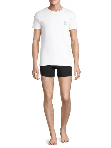 Versace Men's Logo Crewneck T-Shirt - Optical White | Thumbnail 2 Versace Men's Logo Crewneck T-Shirt - Optical White | Thumbnail 2