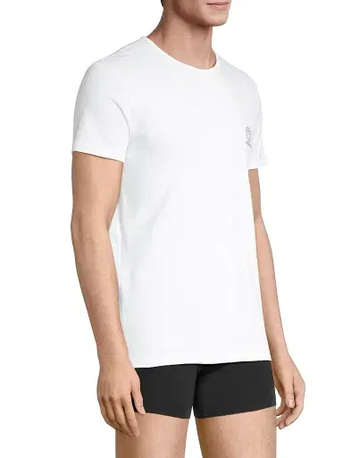 Versace Men's Logo Crewneck T-Shirt - Optical White | Thumbnail 4 Versace Men's Logo Crewneck T-Shirt - Optical White | Thumbnail 4