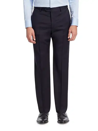 Emporio Armani Men's Navy Wool Trousers - Grey - Size 42 | Thumbnail 3 Emporio Armani Men's Navy Wool Trousers - Grey - Size 42 | Thumbnail 3