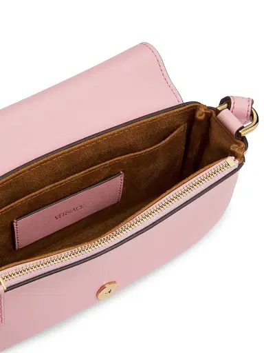 Versace Women's Tag Mini Leather Shoulder Bag - English Rose | Thumbnail 4 Versace Women's Tag Mini Leather Shoulder Bag - English Rose | Thumbnail 4