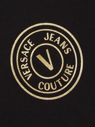 Versace Jeans Couture Men's Logo Cotton T-Shirt - Black Gold - Size XS | Thumbnail 6 Versace Jeans Couture Men's Logo Cotton T-Shirt - Black Gold - Size XS | Thumbnail 6