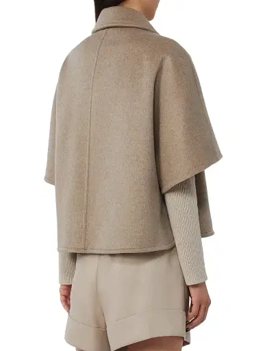 Max Mara Women's Light Weight Cashmere Cape - Tawny Bronze Brown | Thumbnail 3 Max Mara Women's Light Weight Cashmere Cape - Tawny Bronze Brown | Thumbnail 3