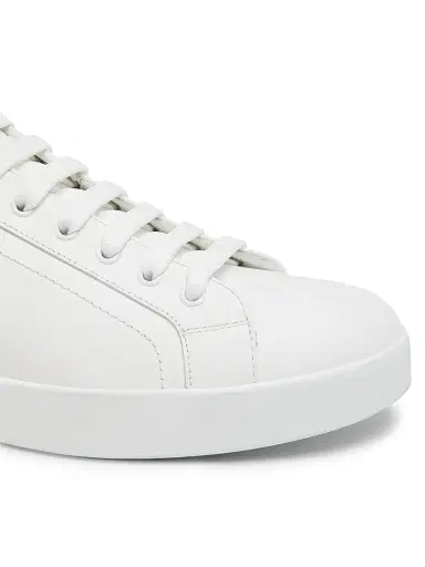 Dolce & Gabbana Men's Portofino Leather Sneakers - White Light Brown - Size 13 | Thumbnail 5 Dolce & Gabbana Men's Portofino Leather Sneakers - White Light Brown - Size 13 | Thumbnail 5