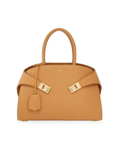 FERRAGAMO Women's Hug Top Handle Bag - Light Camel | Thumbnail 1 FERRAGAMO Women's Hug Top Handle Bag - Light Camel | Thumbnail 1