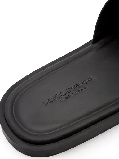 Dolce & Gabbana Men's Gomma Logo Slides - Nero - Size 13 Sandals | Thumbnail 6 Dolce & Gabbana Men's Gomma Logo Slides - Nero - Size 13 Sandals | Thumbnail 6