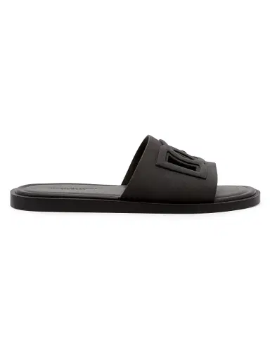 Dolce & Gabbana Men's Gomma Logo Slides - Nero - Size 13 Sandals | Thumbnail 1 Dolce & Gabbana Men's Gomma Logo Slides - Nero - Size 13 Sandals | Thumbnail 1