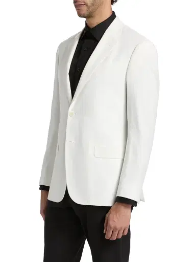 Emporio Armani Men's Tailored Sports Jacket - White - Size 48 | Thumbnail 4 Emporio Armani Men's Tailored Sports Jacket - White - Size 48 | Thumbnail 4