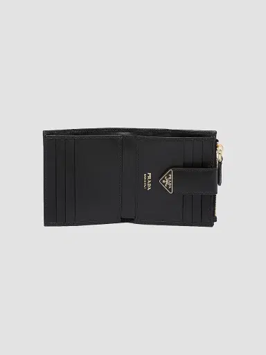 Prada Women's Small Saffiano and Smooth Leather Wallet | Thumbnail 4 Prada Women's Small Saffiano and Smooth Leather Wallet | Thumbnail 4