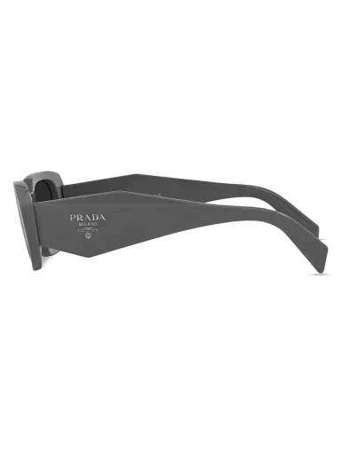 Prada Women's 49MM Rectangle Sunglasses - Dark Grey | Thumbnail 4 Prada Women's 49MM Rectangle Sunglasses - Dark Grey | Thumbnail 4