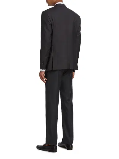 Emporio Armani Men's G-Line Super 130s Wool Two-Button Slim-Fit Suit - Charcoal | Thumbnail 5 Emporio Armani Men's G-Line Super 130s Wool Two-Button Slim-Fit Suit - Charcoal | Thumbnail 5