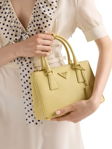 Prada Women's Galleria Saffiano Leather Top Handle Bag - Yellow | Thumbnail 3 Prada Women's Galleria Saffiano Leather Top Handle Bag - Yellow | Thumbnail 3